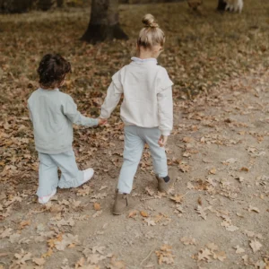 Weite Cordhose "clear blue" mit Rüschensaum – Bild 5