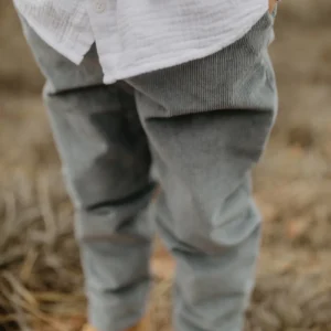 Unisex Cordhose "green" mit Ziernähten – Bild 3