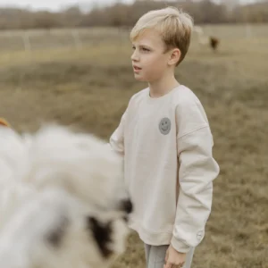 Unisex Oversized Sweatshirt "Peace begins with a smile" (cappuccino) – Bild 5