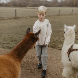 Unisex Oversized Sweatshirt "Peace begins with a smile" (cappuccino) – Bild 4