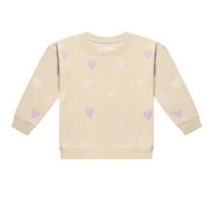 Oversized Sweatshirt "Terry Hearts" (cappuccino) – Bild 2