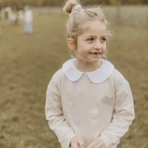 Oversized Sweatshirt "Terry Hearts" (cappuccino)