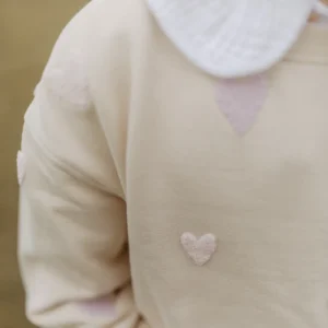 Oversized Sweatshirt "Terry Hearts" (cappuccino) – Bild 6