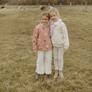 Oversized Sweatshirt "Terry Hearts" (cappuccino) – Bild 5