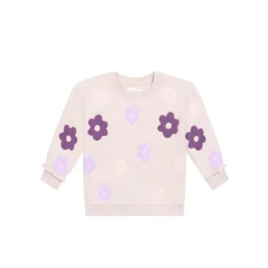 Oversized Sweatshirt "Terry lavender flowers" (lavender)