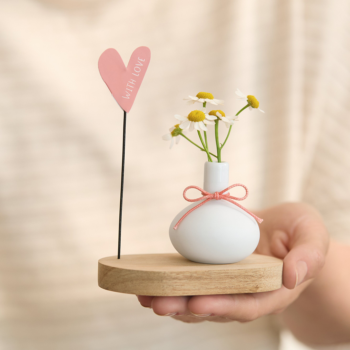 H25 Geburtstagsgruß Minivase "With love" – Bild 1