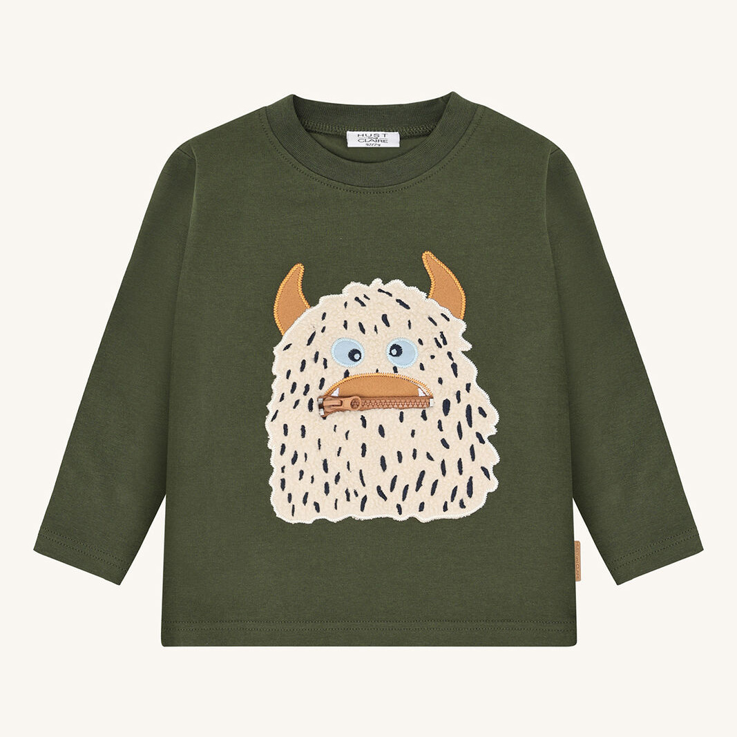 355-00195-11064-3461-medium HCAnton Snowmonster T-Shirt Longsleeve (Deep Ivy) – Bild 1