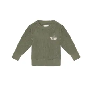 Chunky Knit Pullover "Little Dog"