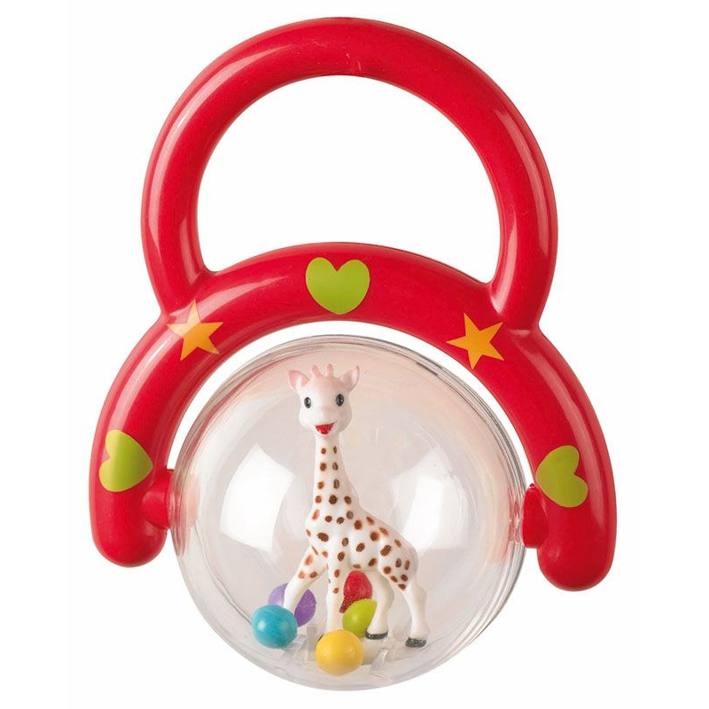 Geschenkset zur Geburt mit 1 Sophie la girafe +1 Entdeckerbuch + 1 Kugelrassel 3 Geschenk Set zur Geburt mit Sophie la girafe, Entdeckerbuch & Kugelrassel – Bild 3