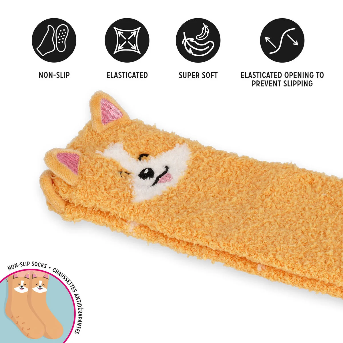 Its_a_match_Corgi3 Anti Rutsch Socken Corgi, "It's a match!" – Bild 4