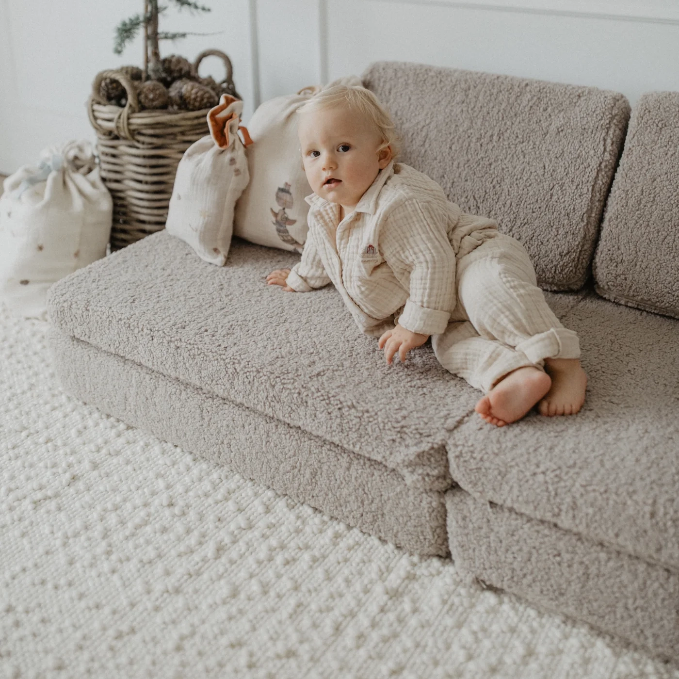 Pyjama Dackel cappucino 3 Pyjama Set Dackel "Cappuccino" aus Musselin – Bild 1