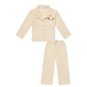 Pyjama Set Dackel "Cappuccino" aus Musselin – Bild 2