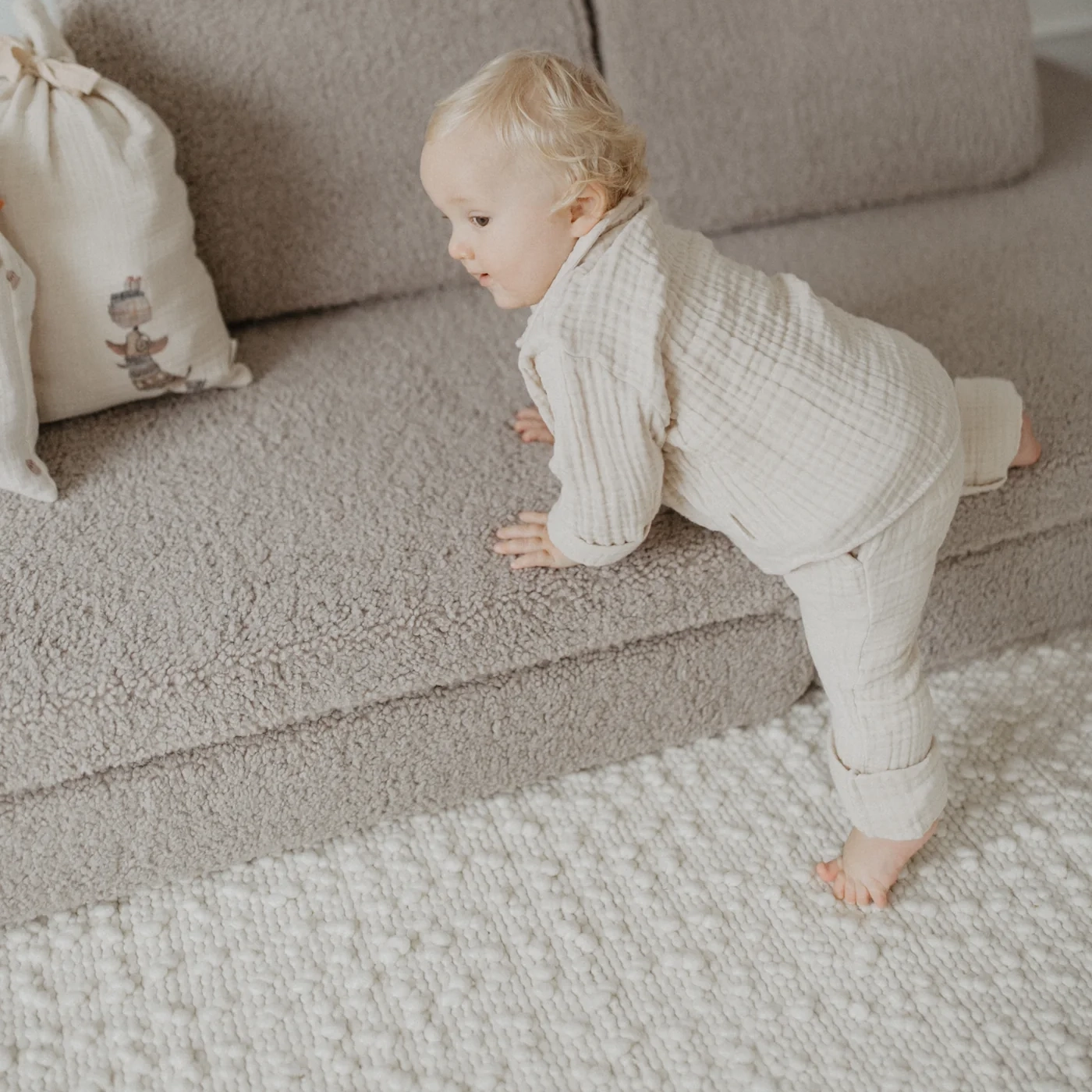 Pyjama Dackel cappucino 4 Pyjama Set Dackel "Cappuccino" aus Musselin – Bild 4