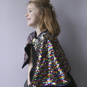 Regenbogen Pailletten Cape von Rockahula – Bild 2