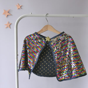 Regenbogen Pailletten Cape von Rockahula – Bild 3