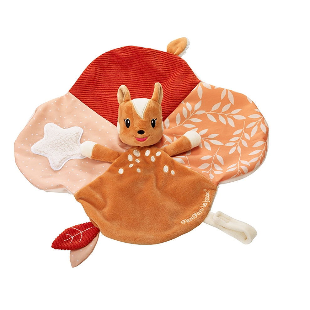 Schmusetuch Fanfan mit Schnullerband 2 Schmusetuch Fanfan mit Schnullerband, Reh – Bild 4