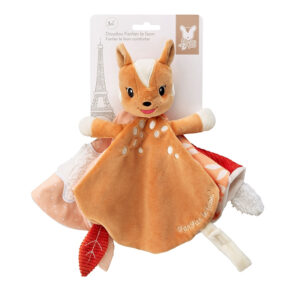 Schmusetuch Fanfan mit Schnullerband, Reh