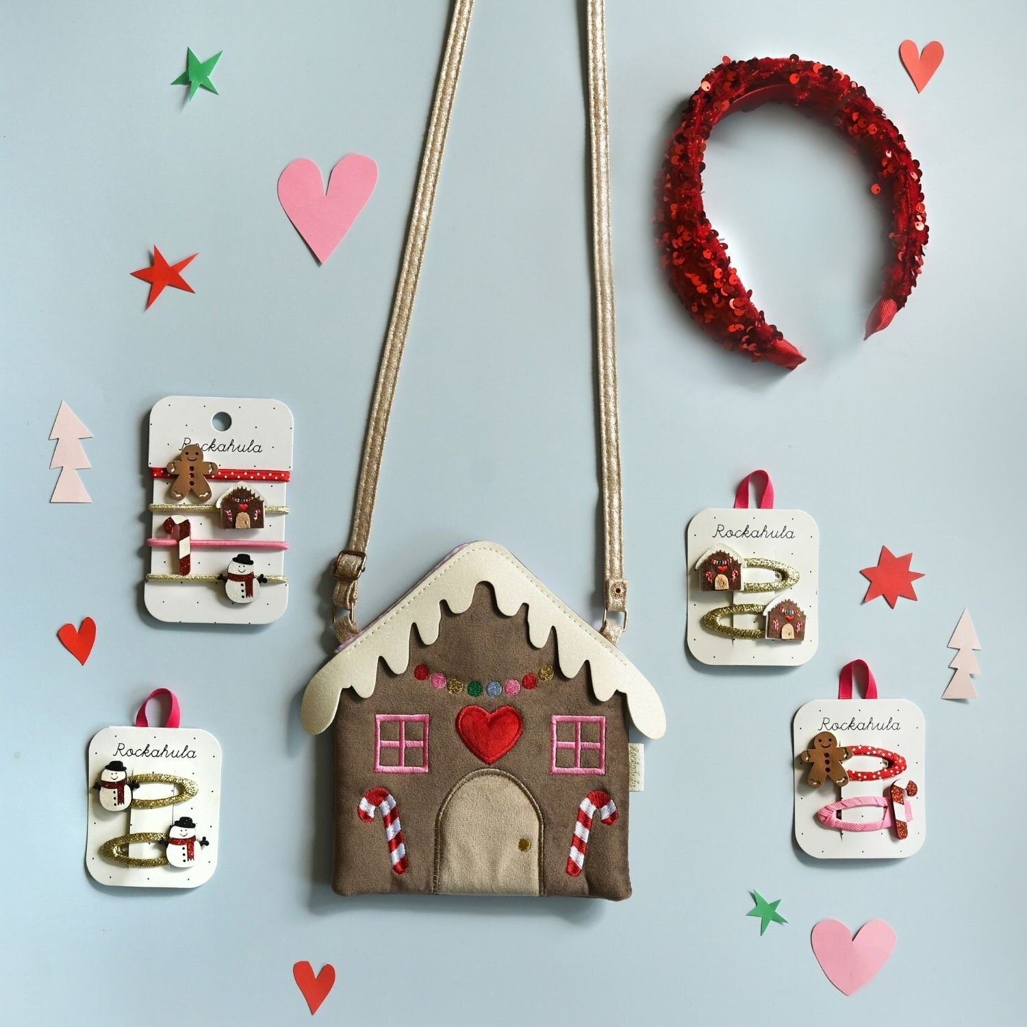 Sequin Velvet Headband - Red 4 Gepolstertes Pailetten Samt Stirnband (rot) – Bild 3