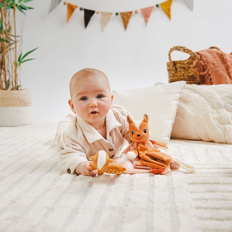 Set Fanfan + Schmusetuch 2 Set Fanfan & Schmusetuch Fanfan mit Schnullerband, Rehkitz – Bild 5