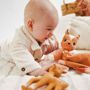 Set Fanfan & Schmusetuch Fanfan mit Schnullerband, Rehkitz – Bild 2