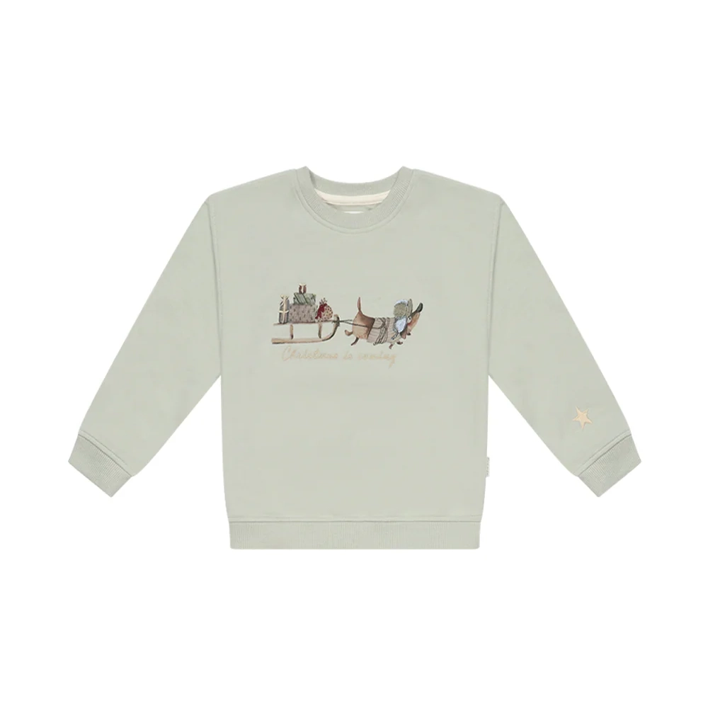 Sweatshirt Dackel christmas is coming Unisex Oversized Sweatshirt Dackel "Christmas is coming" – Bild 1