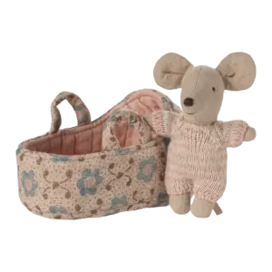 Babymaus in Tragetasche, rose