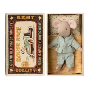 Kleiner Bruder Maus in Streichholzschachtel