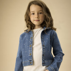 Jacket Denim Rhinestones, Blue Denim (Blue) von Creamie – Bild 3