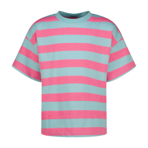 T-Shirt Basic-Tee Stripe, Aqua blue von Vingino