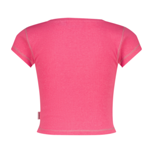 T-Shirt Basic-Crop Rib Tee, Neon Pink von Vingino – Bild 3