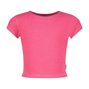 T-Shirt Basic-Crop Rib Tee, Neon Pink von Vingino