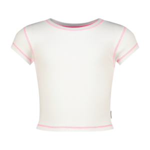 T-Shirt Basic-Crop Rib Tee, Real White von Vingino