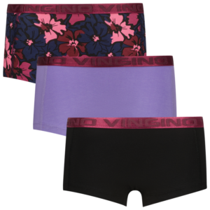 Girls Boxer G245 Flower von Vingino (Deep Black, 3er Packung)