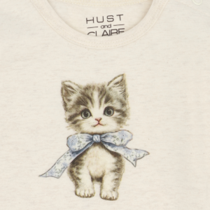 HCBritt Bow Kitten Longsleeved Body (Whisper Melange) – Bild 2