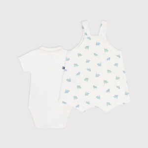 Ensemble Latzhose & Body (Marshmallow / Multico) von Petit Bateau – Bild 2