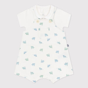 Ensemble Latzhose & Body (Marshmallow / Multico) von Petit Bateau – Bild 3