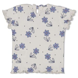 Geripptes T-Shirt AOP - Summer Denims (Natur) – Bild 2