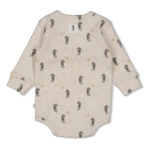 Gerippter Wickelbody AOP - Sea Sweeties (Natur Melange) – Bild 2