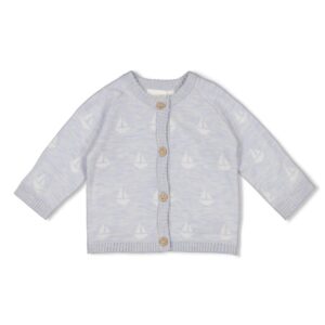 Strickjacke AO - The Knits (Blau Melange)