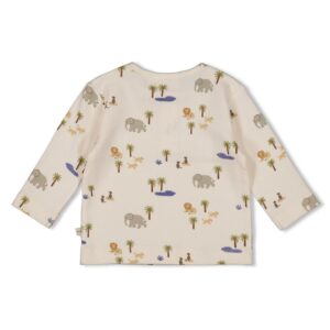 Geripptes Longsleeve AOP - Safari Savage (Natur) – Bild 2