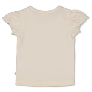 T-Shirt mit Häkelblume Let Your Dreams Blossom (Natur) – Bild 2