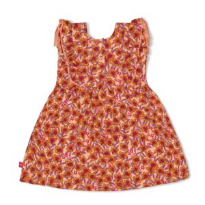 Kleid AOP - Love Peace Aloha (Pfirsich) – Bild 2