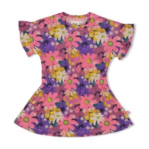 Kleid AOP - Rolling into Spring (Rosa)