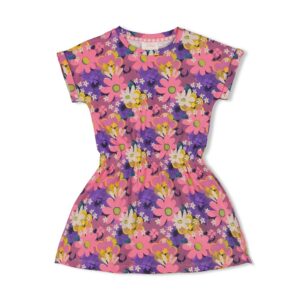 Kleid AOP - Rolling into Spring (Rosa)