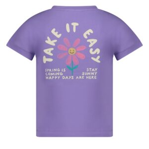 T-Shirt mit Rückendruck - Rolling into Spring (Violett) – Bild 5