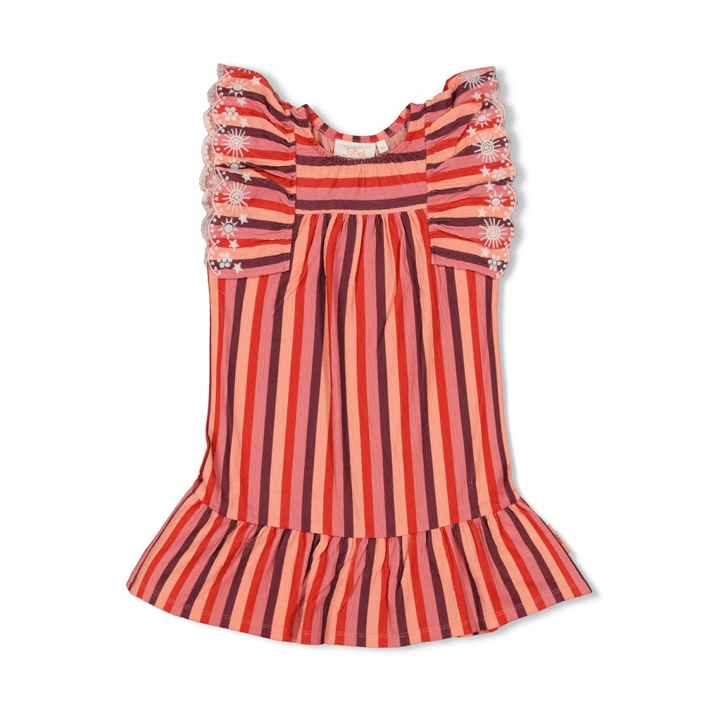 S26J2_91400424_360_1 Kleid Ringel Seersucker - Salsa Sunset (Lachs) – Bild 1