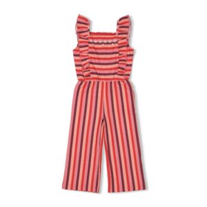 Jumpsuit Ringel Seersucker - Salsa Sunset (Lachs) – Bild 2