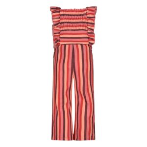 Jumpsuit Ringel Seersucker - Salsa Sunset (Lachs) – Bild 3