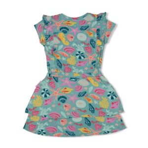 Kleid Rüschen AOP - Lazy Lagoon (Jade Grün) – Bild 2