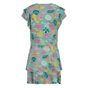 Kleid Rüschen AOP - Lazy Lagoon (Jade Grün) – Bild 3